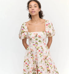 Couturebud The Matilda Dress - Pink Bluebonnet