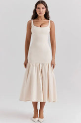 Amore Dropped Waist Midi Dress