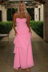 Anais Tiered Ruffle Maxi Dress - Pink