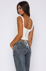 Betting On Us Bustier White