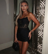 Emilia Corset Lace-Up Mini Dress