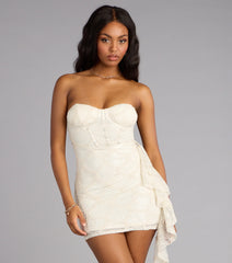 Shimmer Promise Lace Sequin Mini Dress