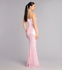 Rosalie Formal Satin Sequin Mermaid Dress