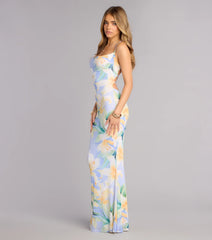 Vacation Coded Floral Maxi Dress