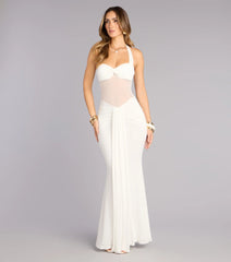 Tori Mesh Mermaid Formal Dress